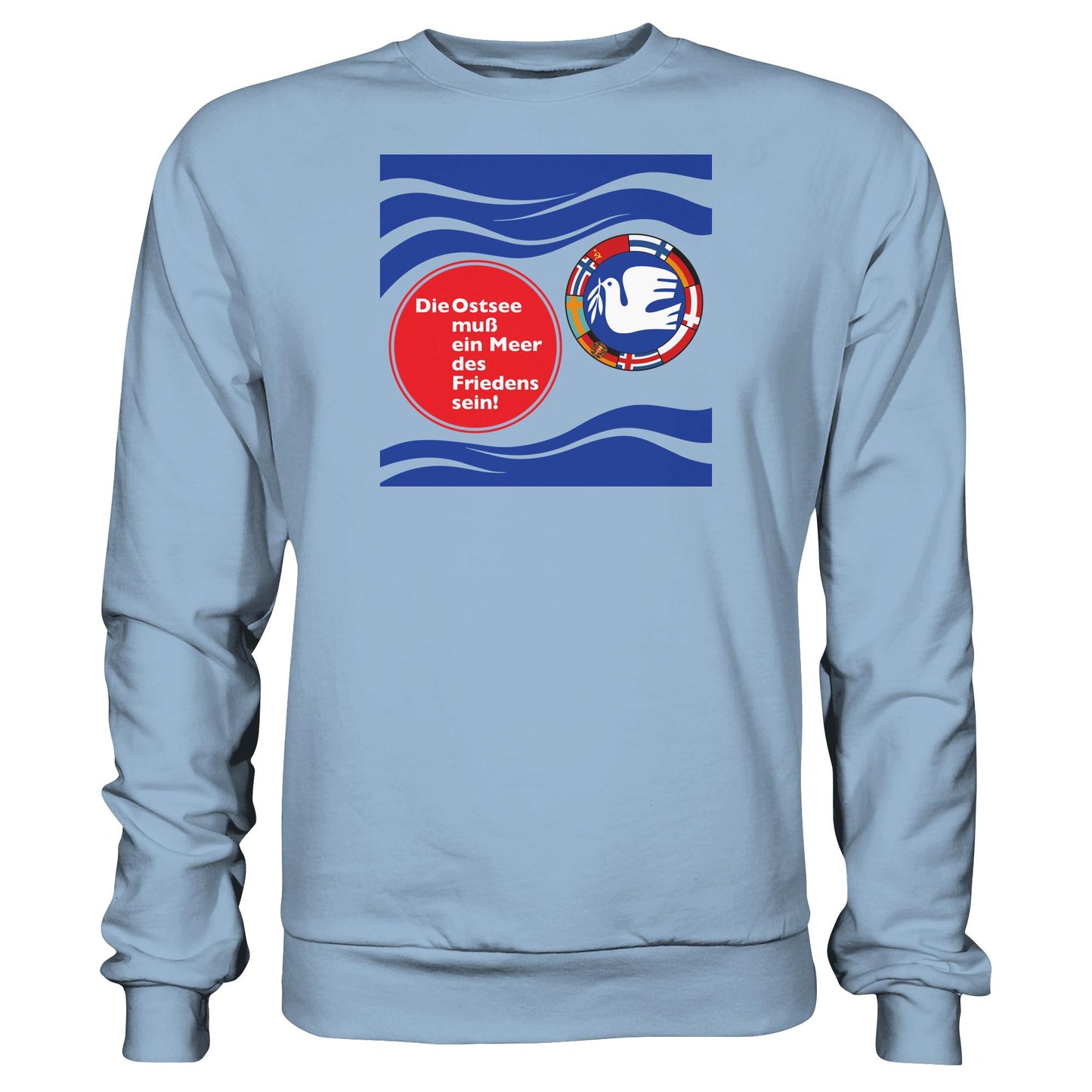 DDR Ostalgie Pullover Unisex • DIE OSTSEE MUSS EIN MEER DES FRIEDENS SEIN (ORIGINAL BANNER)