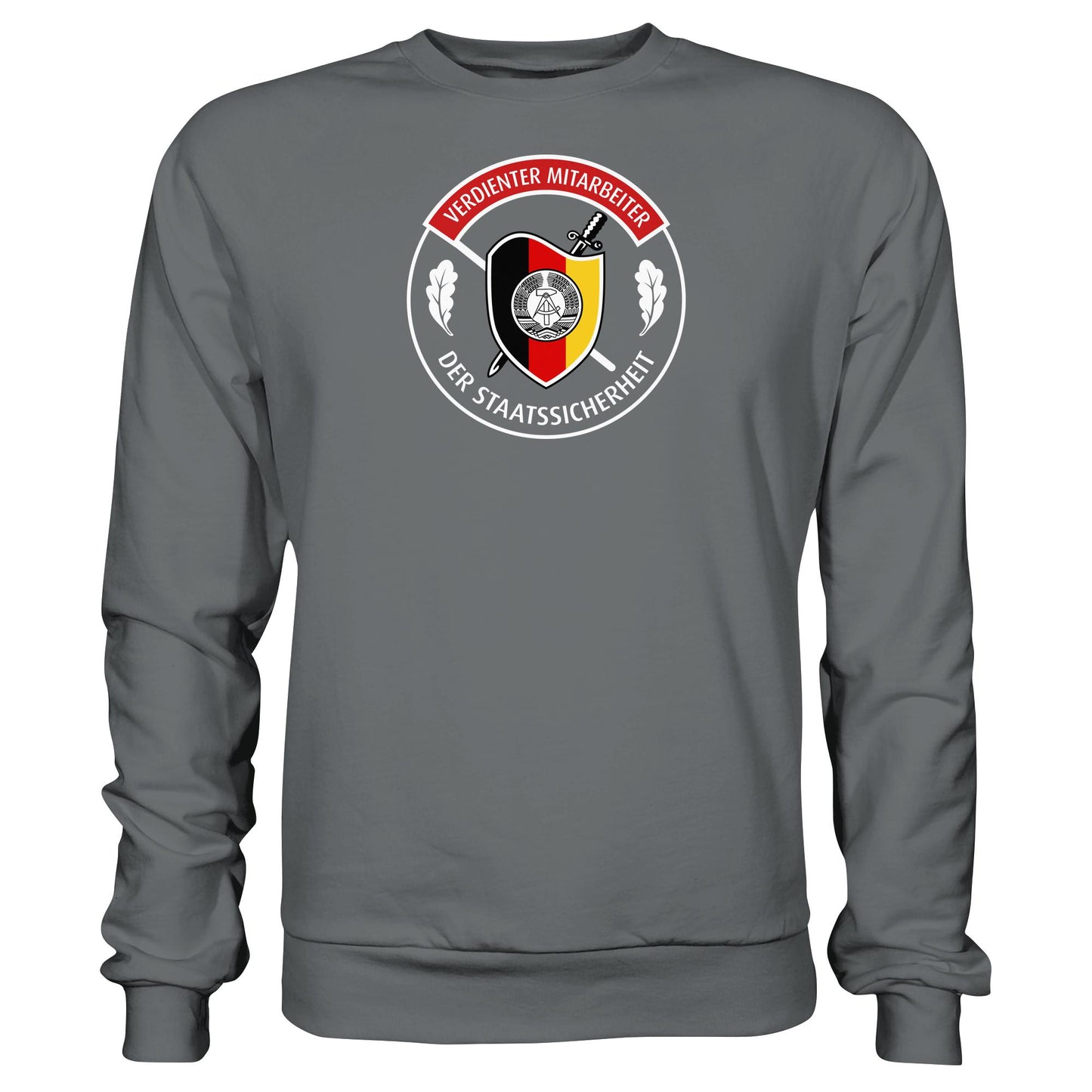 DDR Ostalgie Pullover Unisex • VERDIENTER MITARBEITER DER STAATSSICHERHEIT (ORIGINAL ORDEN)