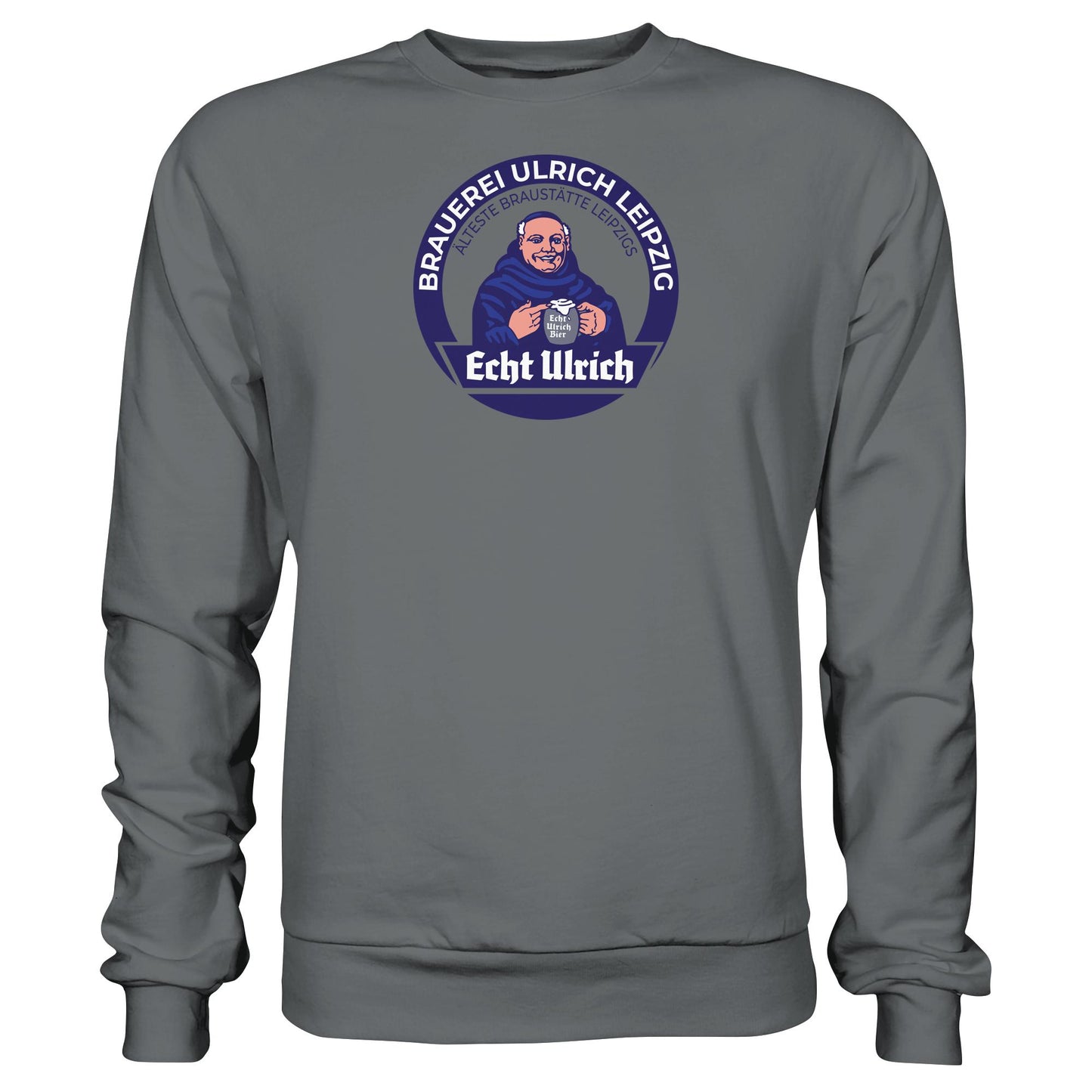 DDR Ostalgie Pullover Unisex • ECHT ULRICH BIER LEIPZIG (ORIGINAL BIERDECKEL)