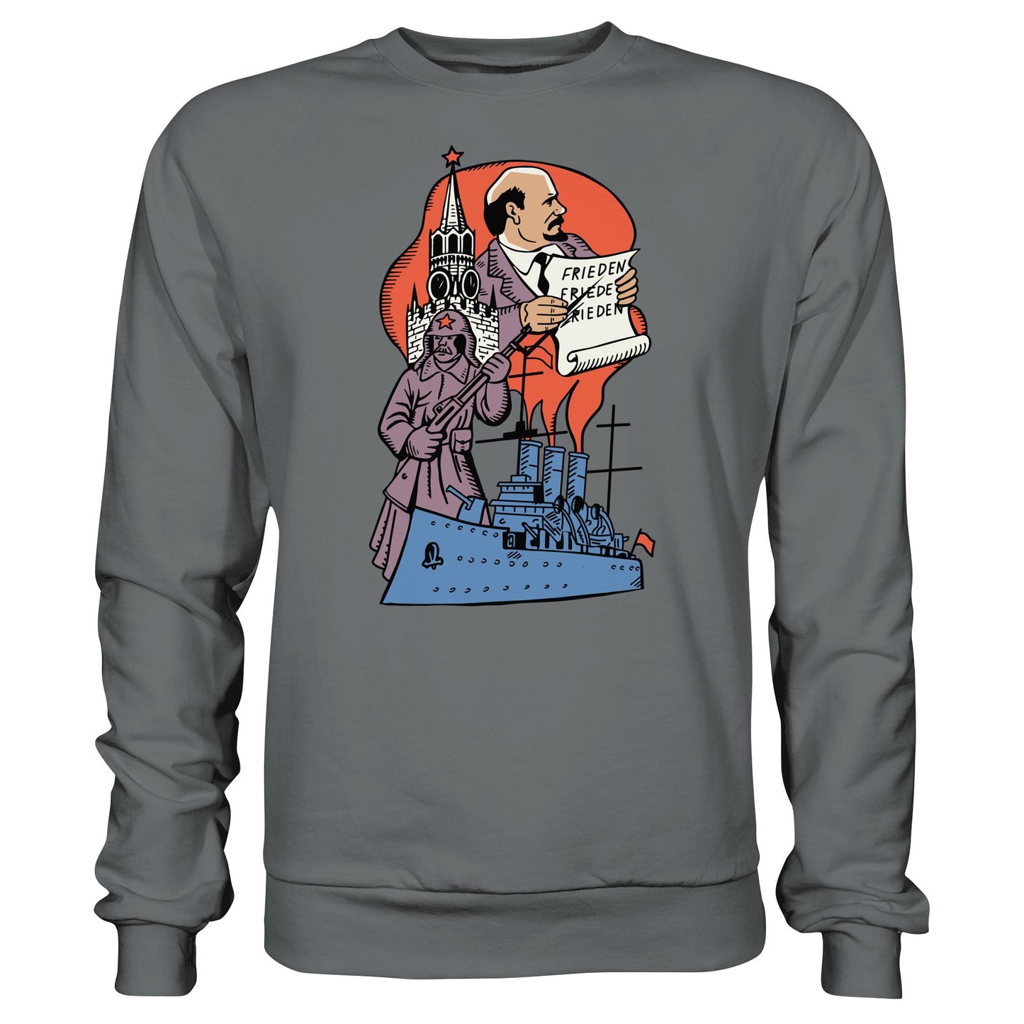 DDR Ostalgie Pullover Unisex • JAHRESTAG OKTOBERREVOLUTION 1917 (ORIGINAL POSTSTEMPEL)