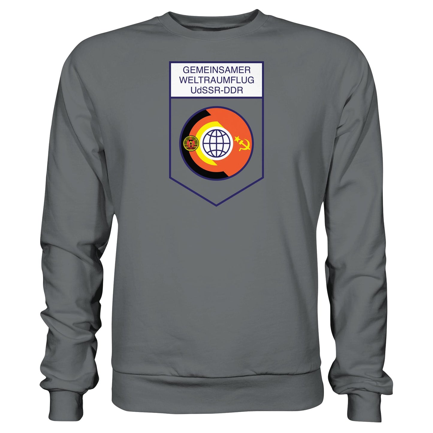 DDR Ostalgie Pullover Unisex • GEMEINSAMER WELTRAUMFLUG UDSSR-DDR (ORIGINAL WIMPEL)