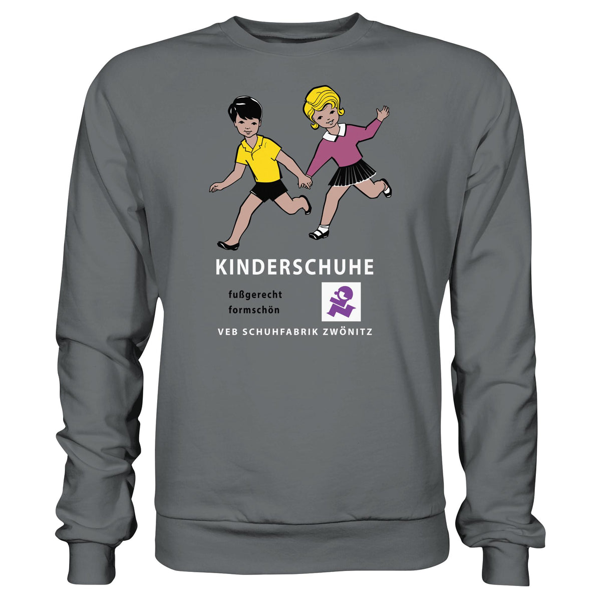DDR Ostalgie Pullover Unisex • KINDERSCHUHE VEB SCHUHFABRIK ZWÖNITZ