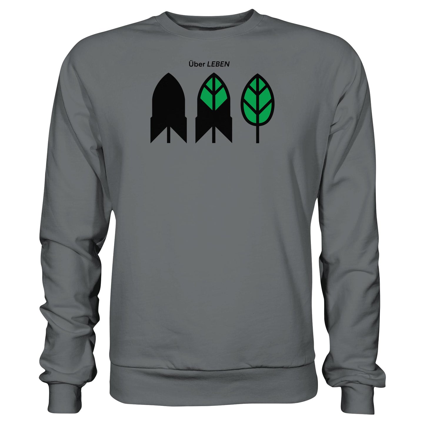 DDR Ostalgie Pullover Unisex • ÜBER LEBEN (ORIGINAL FRIEDENS-PLAKAT)