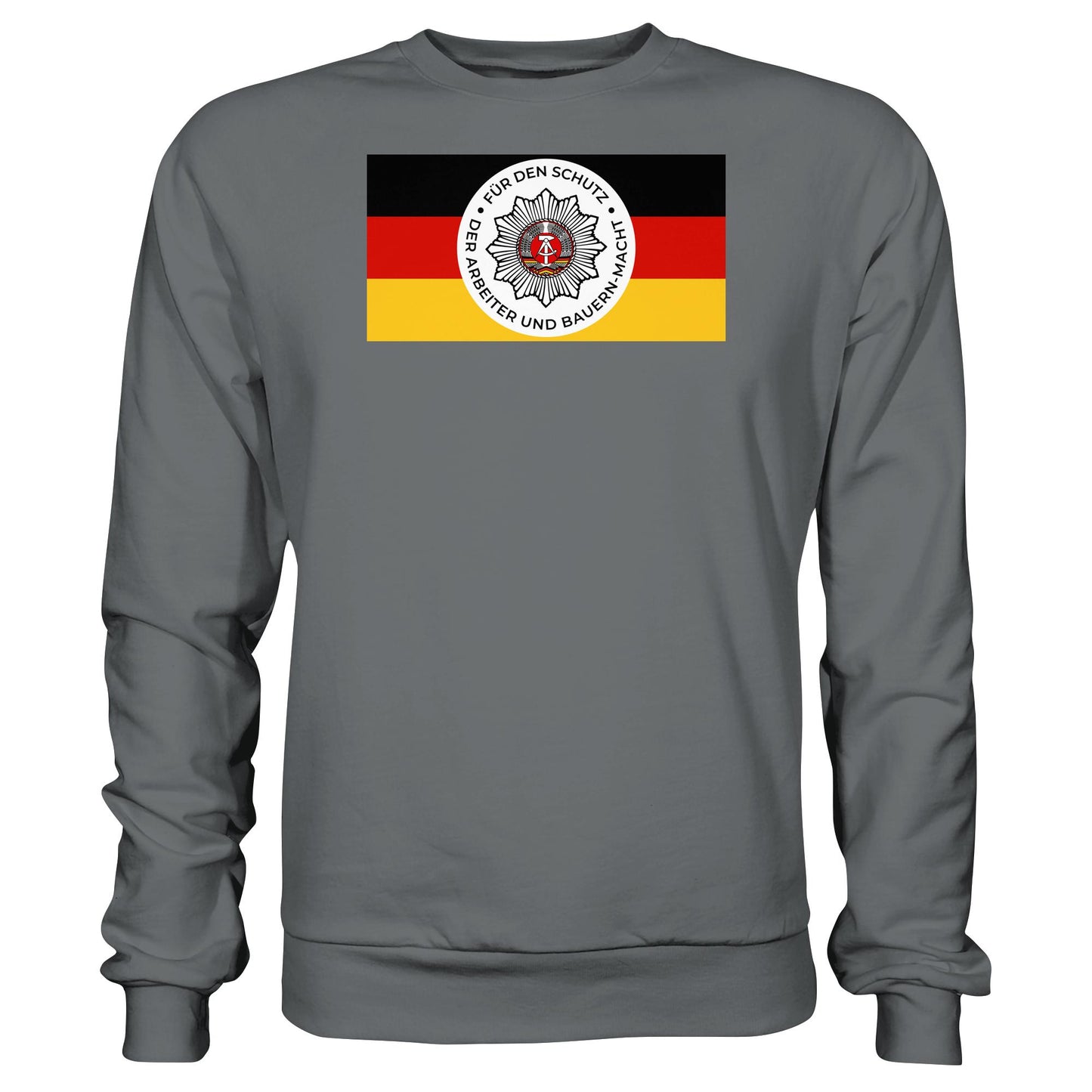 DDR Ostalgie Pullover Unisex • NVA - FÜR DEN SCHUTZ DER ARBEITER- UND BAUERNMACHT (ORIGINAL BANDEROLE)