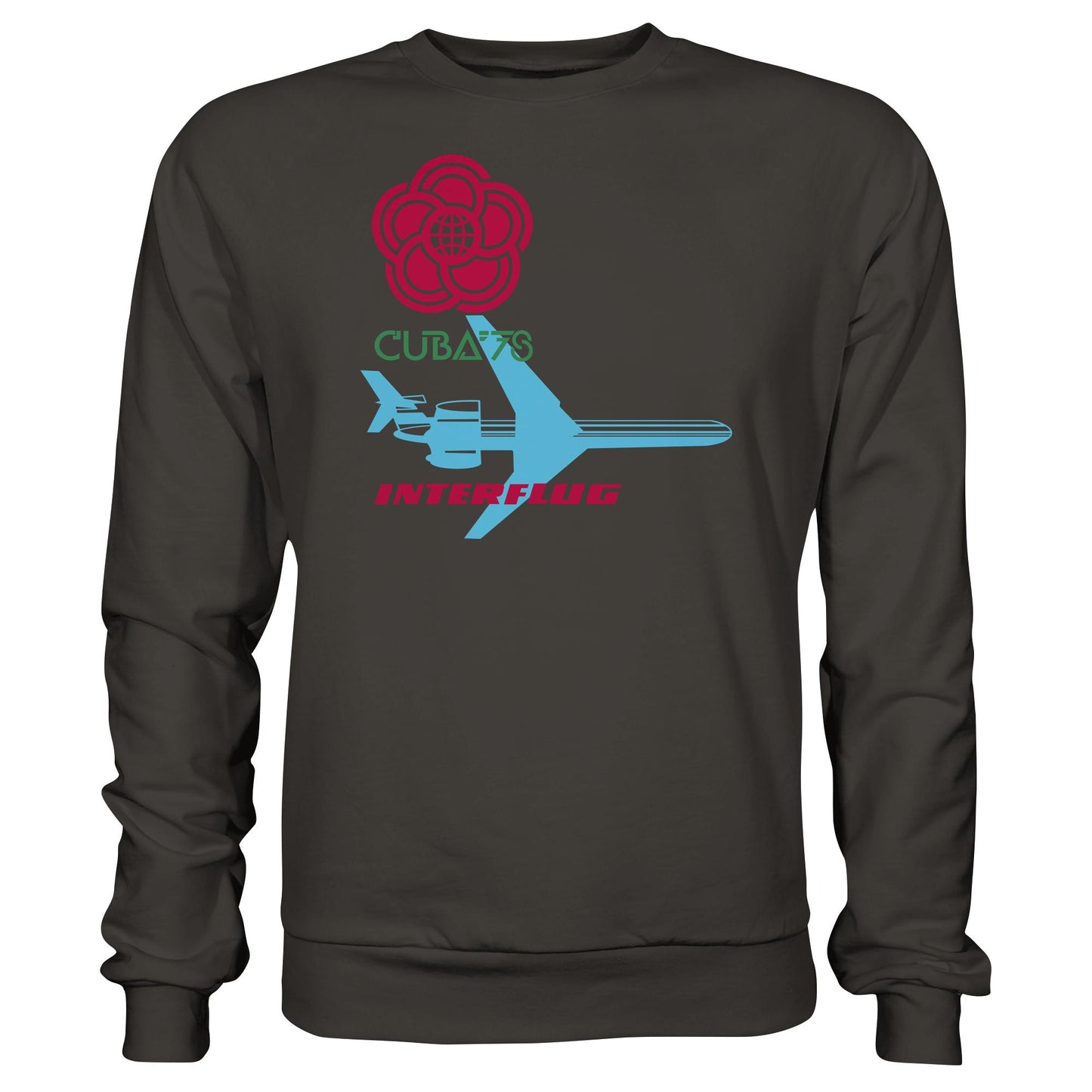 DDR Ostalgie Pullover Unisex • INTERFLUG BERLIN - CUBA WELTFESTSPIELE 1978 (ORIGINAL SONDERSTEMPEL)