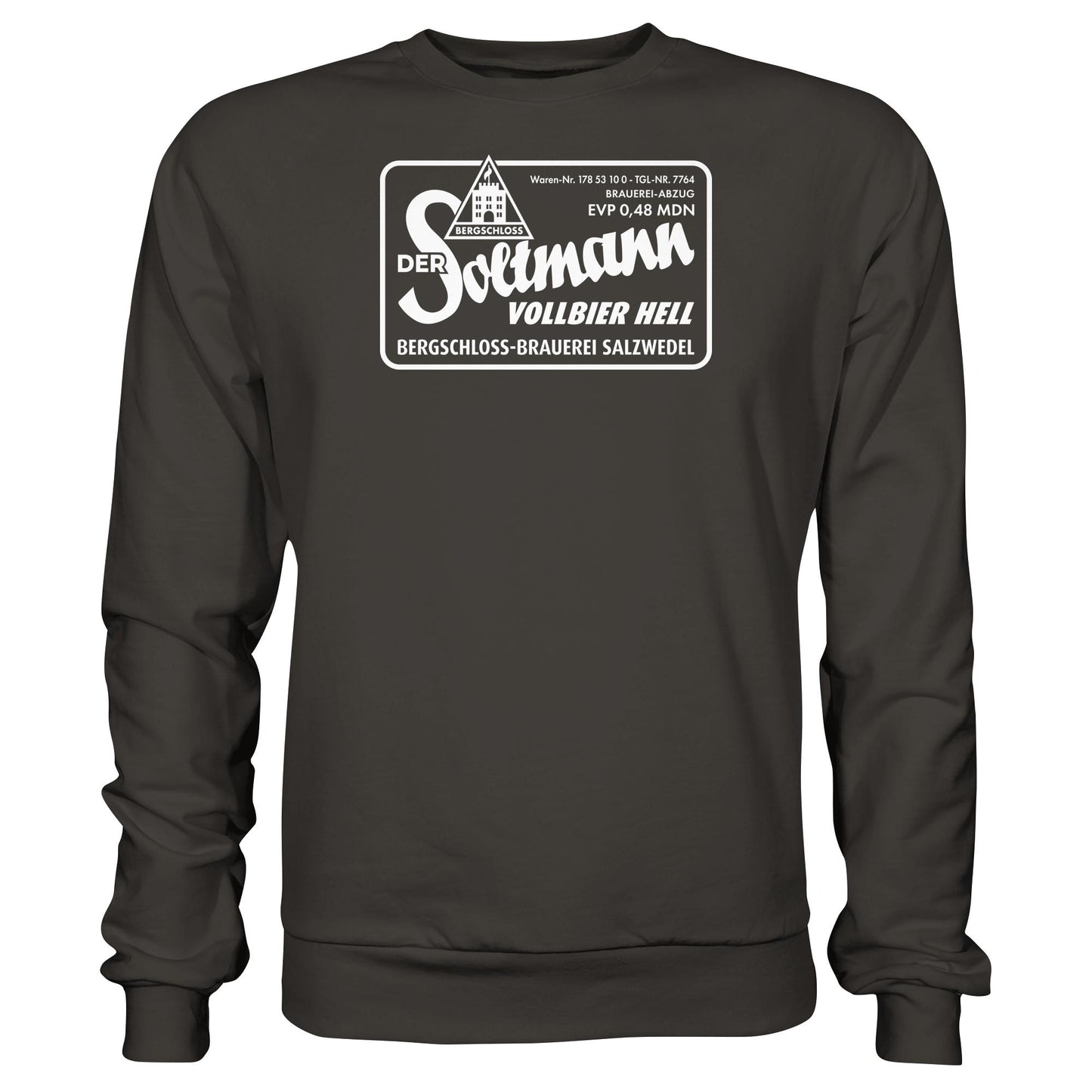 DDR Ostalgie Pullover Unisex • BERGSCHLOSS SALZWEDEL SOLTMANN BIERE