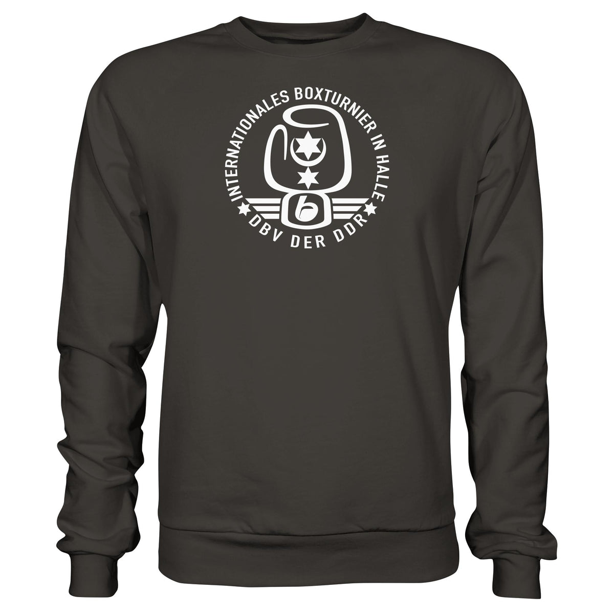 DDR Ostalgie Pullover Unisex • INTERNATIONALES BOXTURNIER HALLE - DBV DER DDR