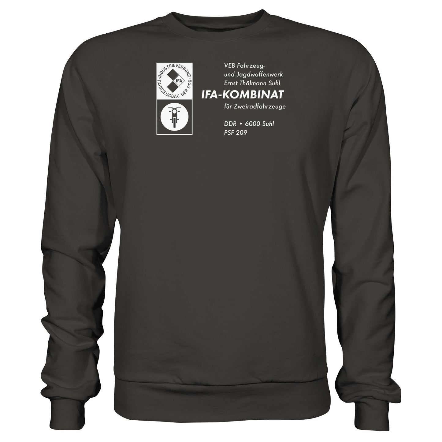 DDR Ostalgie Pullover Unisex • VEB FAHRZEUG- UND JAGDWAFFENWERK ERNST THÄLMANN SUHL
