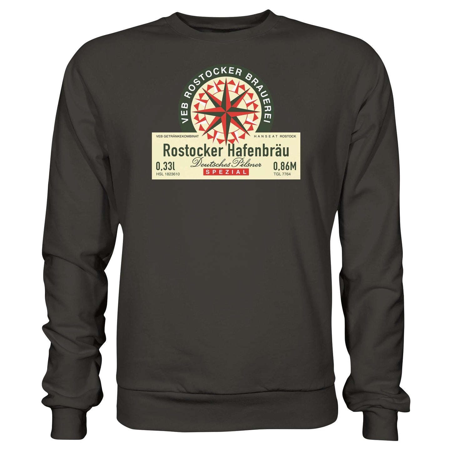DDR Ostalgie Pullover Unisex • VEB GETRÄNKEKOMBINAT HANSEAT ROSTOCK - HAFENBRÄU
