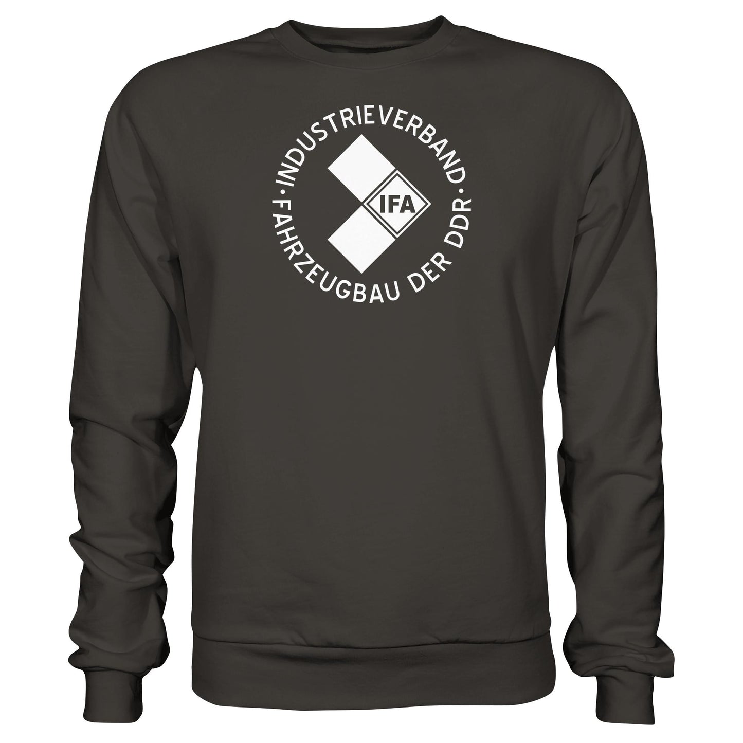 DDR Ostalgie Pullover Unisex • IFA INDUSTRIEVERBAND FAHRZEUGBAU ( LOGO 1970er) - dunkel