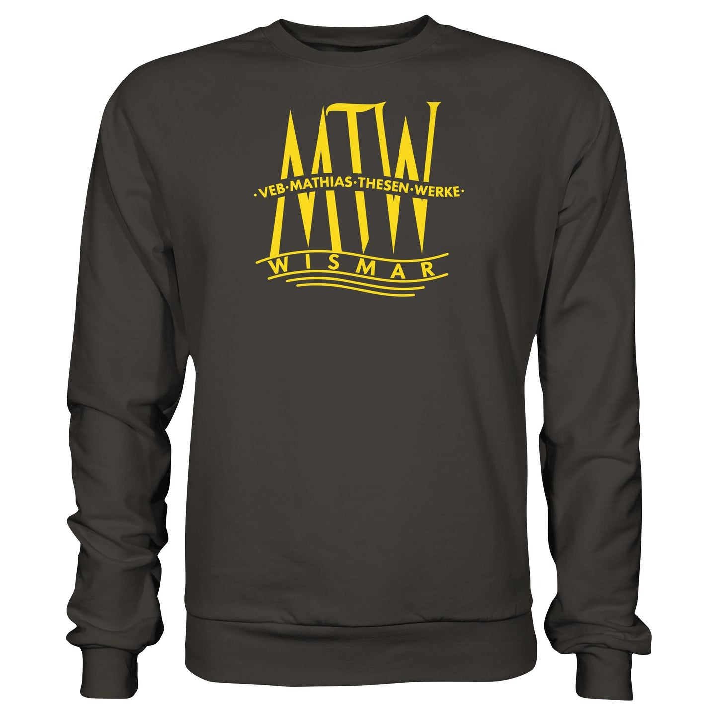 DDR Ostalgie Pullover Unisex • MATHIAS-THESEN-WERKE WISMAR (LOGO 1946)