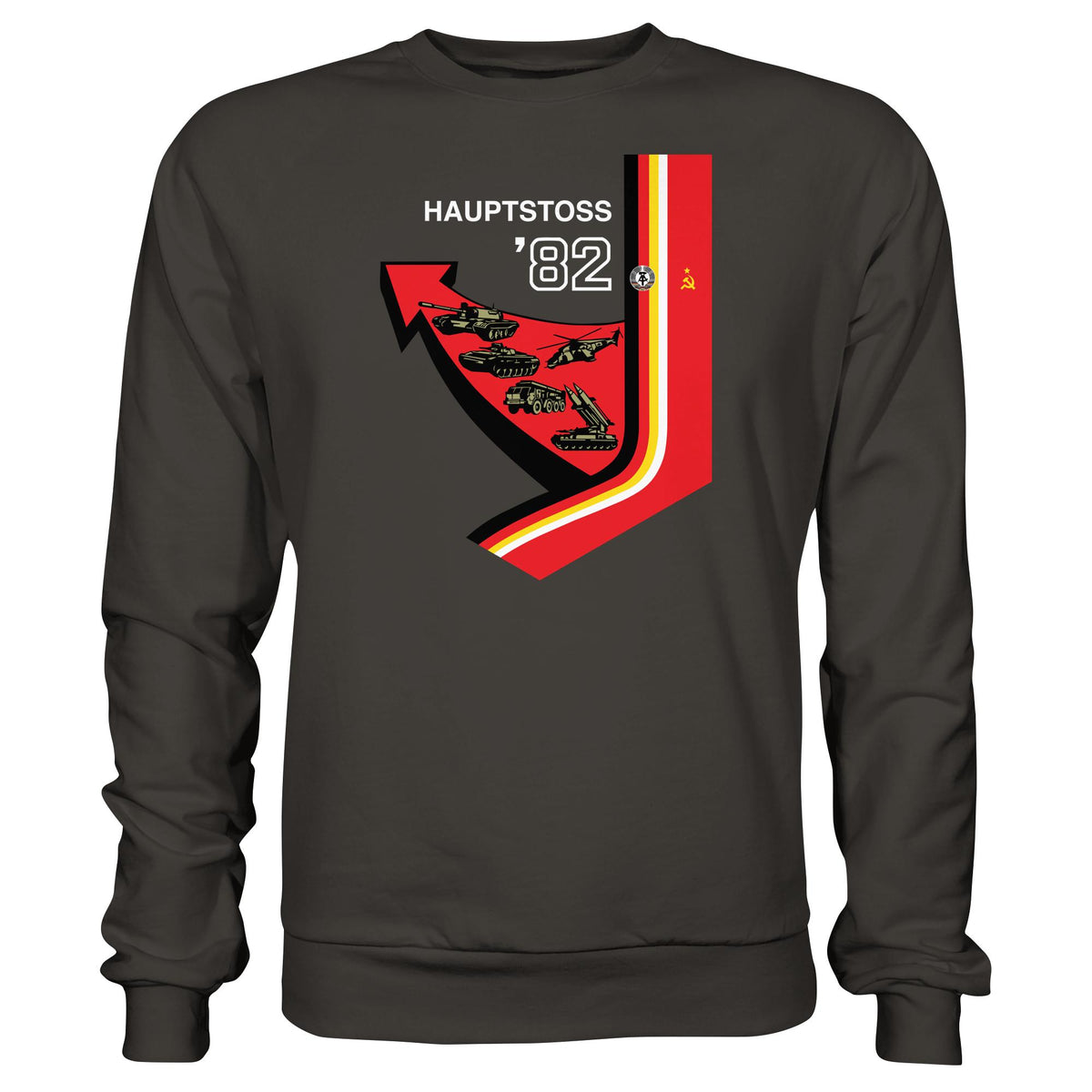 DDR Ostalgie Pullover Unisex • MANÖVER HAUPTSTOSS 1982 (ORIGINAL-PLAKAT)