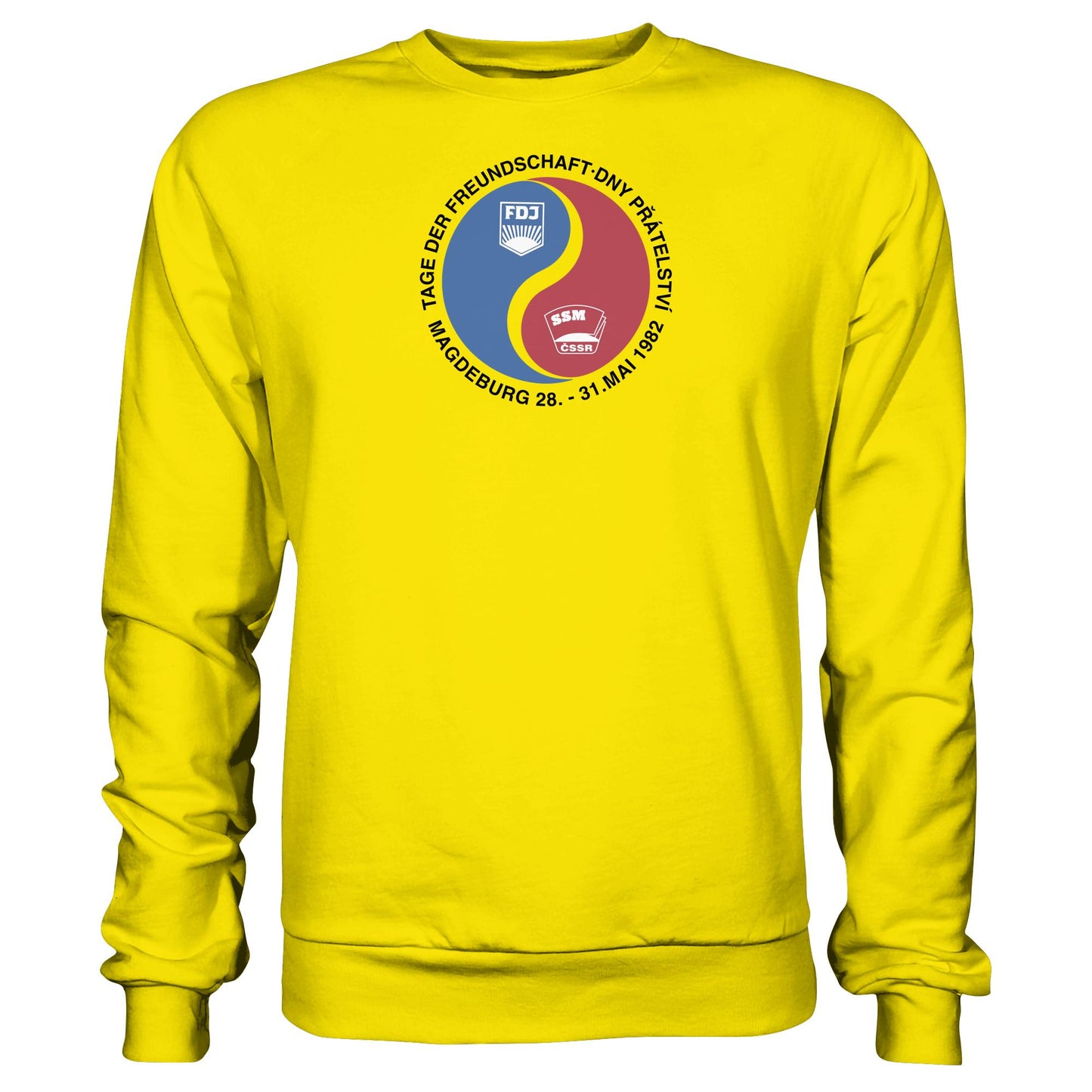 DDR Ostalgie Pullover Unisex • TAG DER FREUNDSCHAFT MAGDEBURG 1982 DDR-CSSR