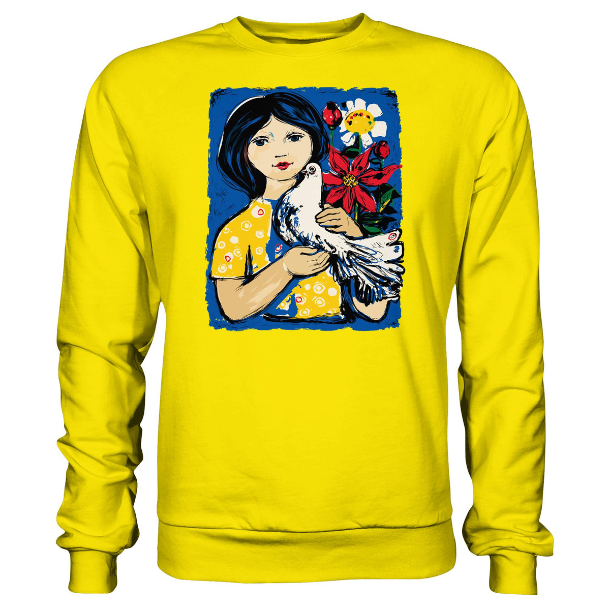 DDR Ostalgie Pullover Unisex • WALTER WOMACKA - MÄDCHEN MIT FRIEDENSTAUBE