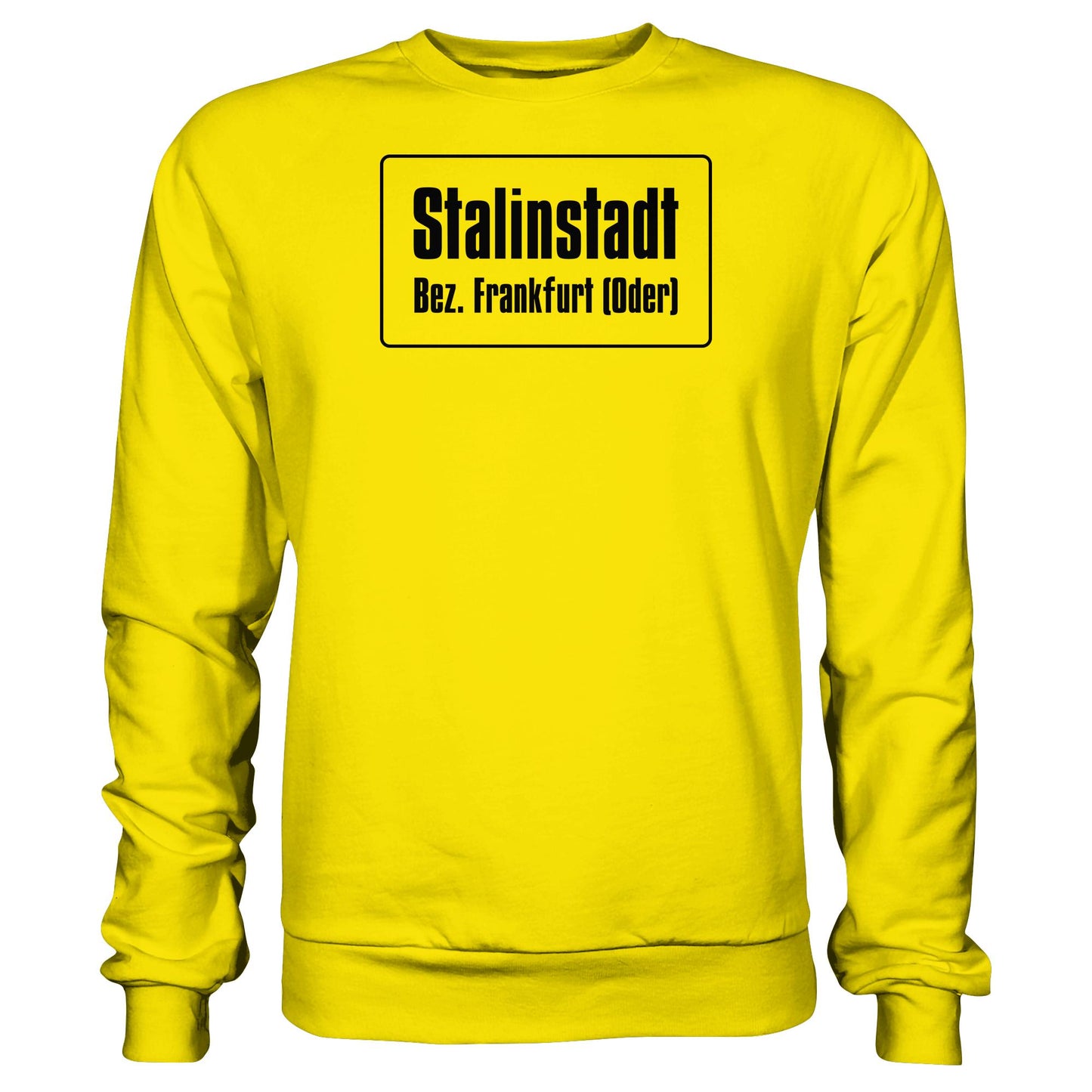 DDR Ostalgie Pullover Unisex • STALINSTADT - EISENHÜTTENKOMBINAT OST EKO (ORIGINAL-SCHILD)