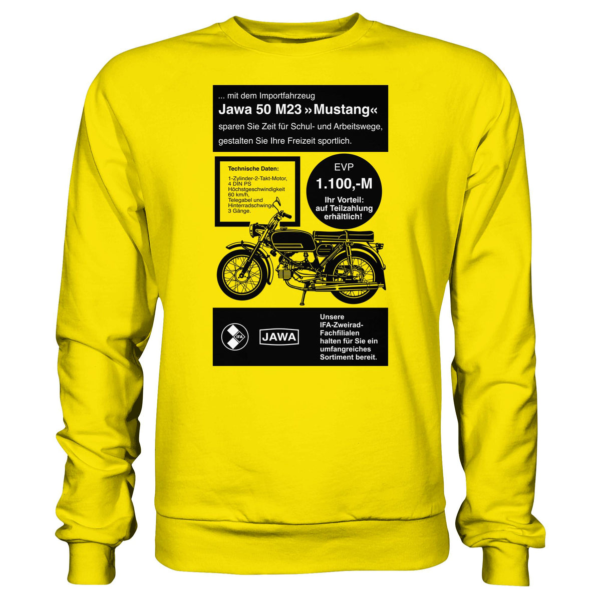 DDR Ostalgie Pullover Unisex • JAWA 50 M23 (ORIGINAL-PLAKAT)