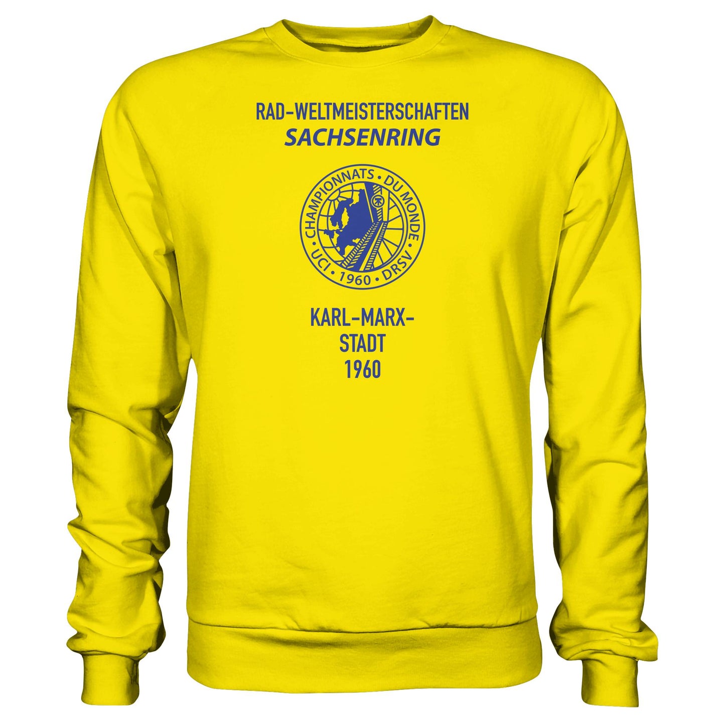 DDR Ostalgie Pullover Unisex •  RADWELTMEISTERSCHAFTEN SACHSENRING, KARL-MARX-STADT 1960