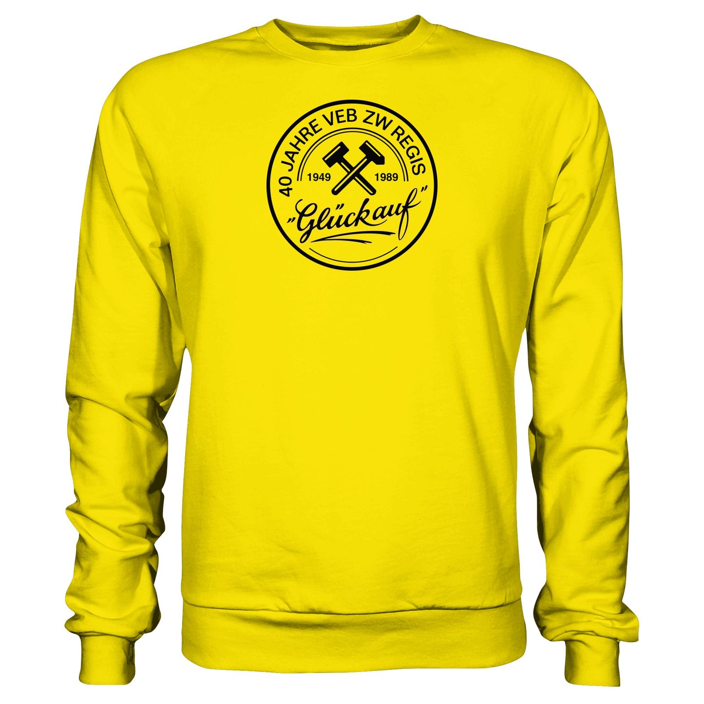 DDR Ostalgie Pullover Unisex • 40 JAHRE VEB ZW REGIS - GLÜCK AUF