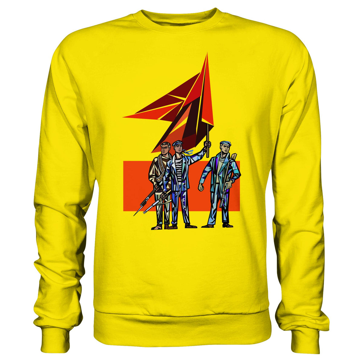 DDR Ostalgie Kapuze / Hoodie Unisex • WALTER WOMACKA - BEWAFFNETE ARBEITER (STAATSRATSGEBÄUDE, Aus der Geschichte der Deutschen Arbeiterbewegung, 1964)