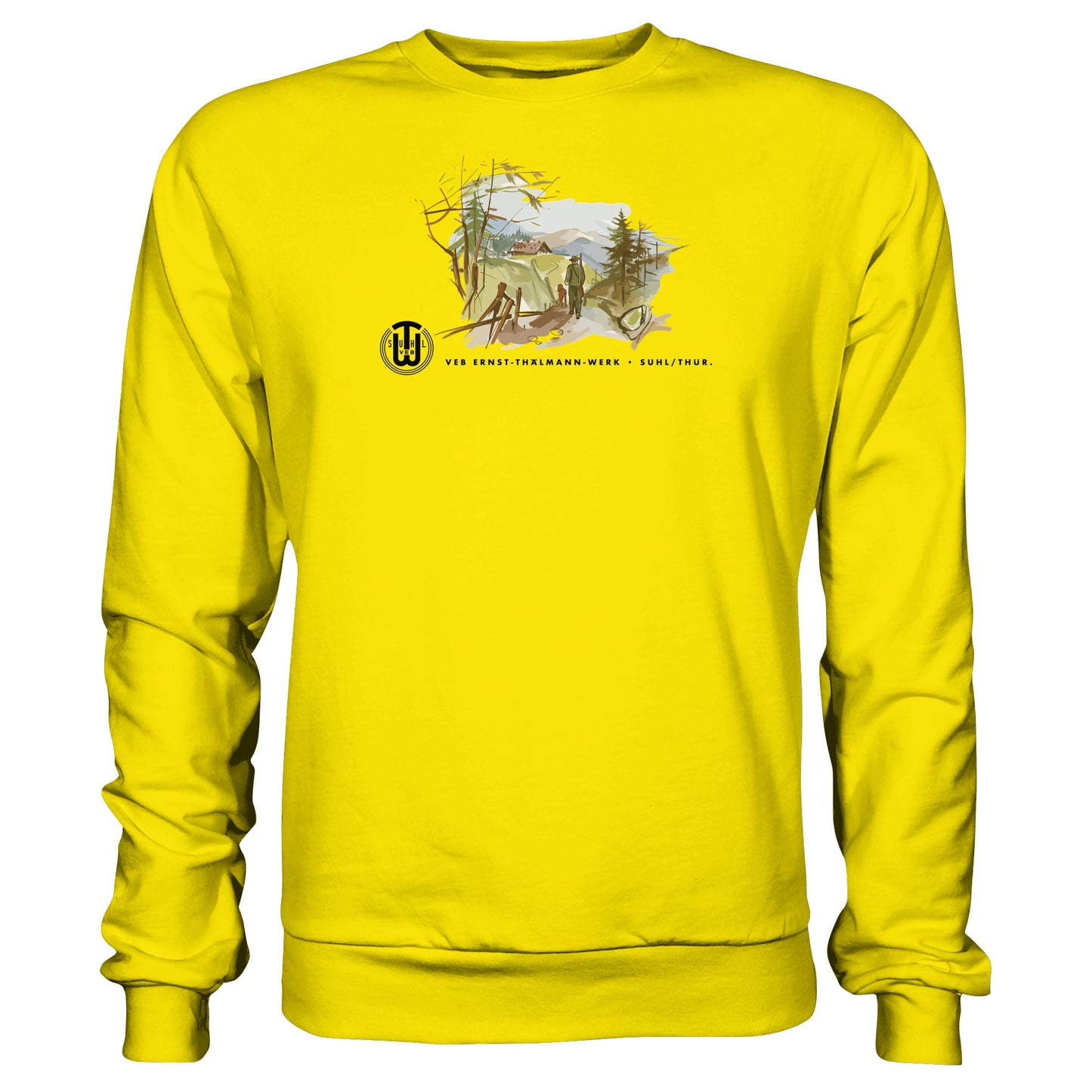 DDR Ostalgie Pullover Unisex • VEB SUHL ERNST-THÄLMANN-WERK (ORIGINAL-PROSPEKT)