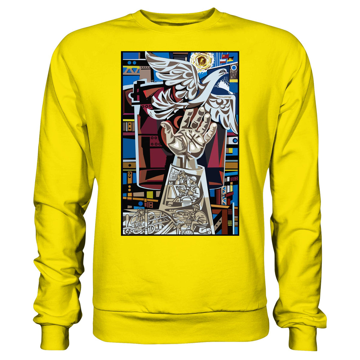 DDR Ostalgie Kapuze / Hoodie Unisex • WALTER WOMACKA - MOSAIK MAGISTRALE EISENHÜTTENSTADT (1965)