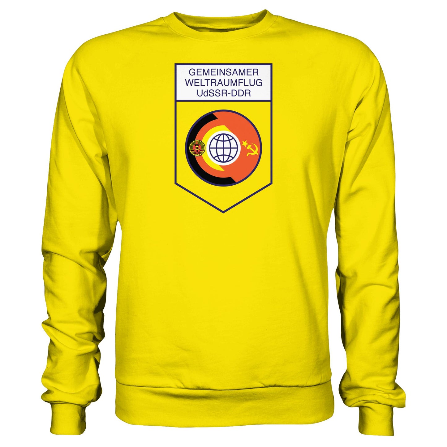 DDR Ostalgie Pullover Unisex • GEMEINSAMER WELTRAUMFLUG UDSSR-DDR (ORIGINAL WIMPEL)