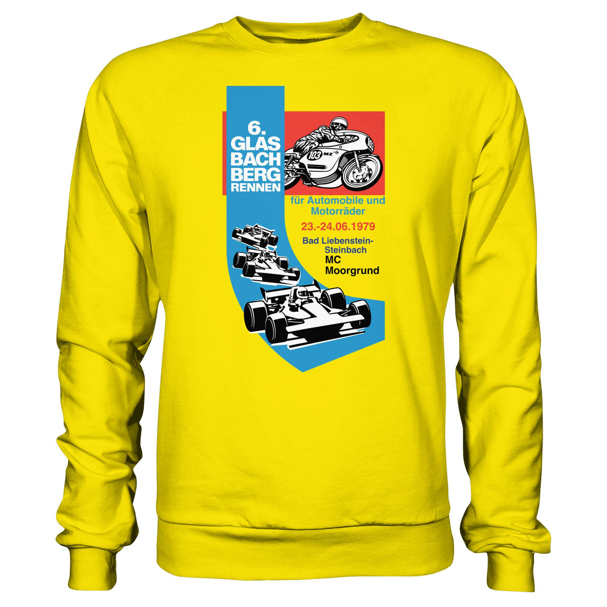 DDR Ostalgie Pullover Unisex • 6. GLASBACHBERGRENNEN 1979