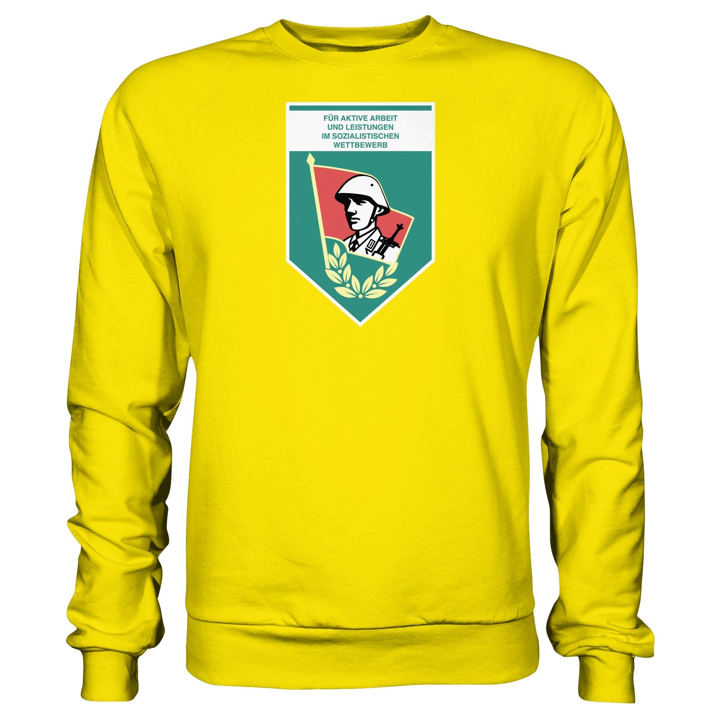 DDR Ostalgie Pullover Unisex • FÜR AKTIVE LEISTUNG UND ARBEIT (ORIGINAL WIMPEL)