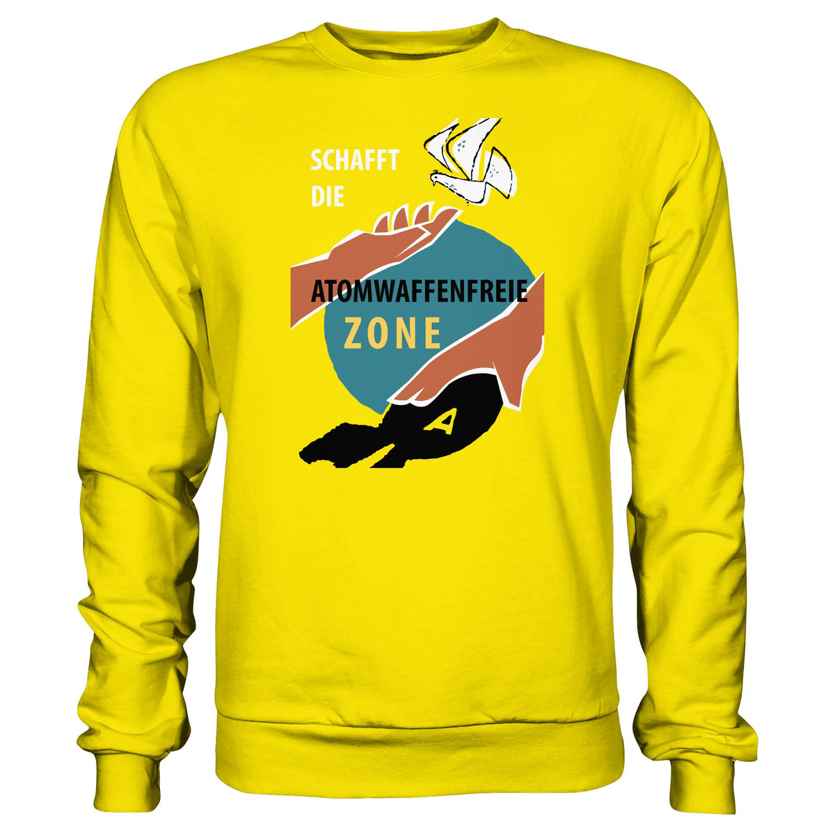 DDR Ostalgie Pullover Unisex • SCHAFFT DIE ATOMWAFFENFREIE ZONE (ORIGINAL-PLAKAT)