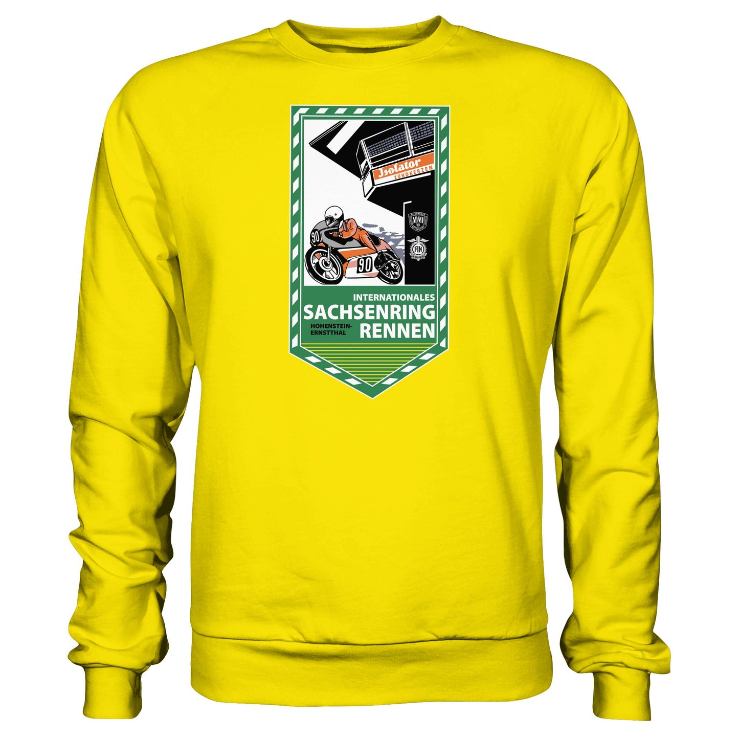 DDR Ostalgie Pullover Unisex • SACHSENRING-RENNEN ZWICKAU 1990 (ORIGINAL-WIMPEL)