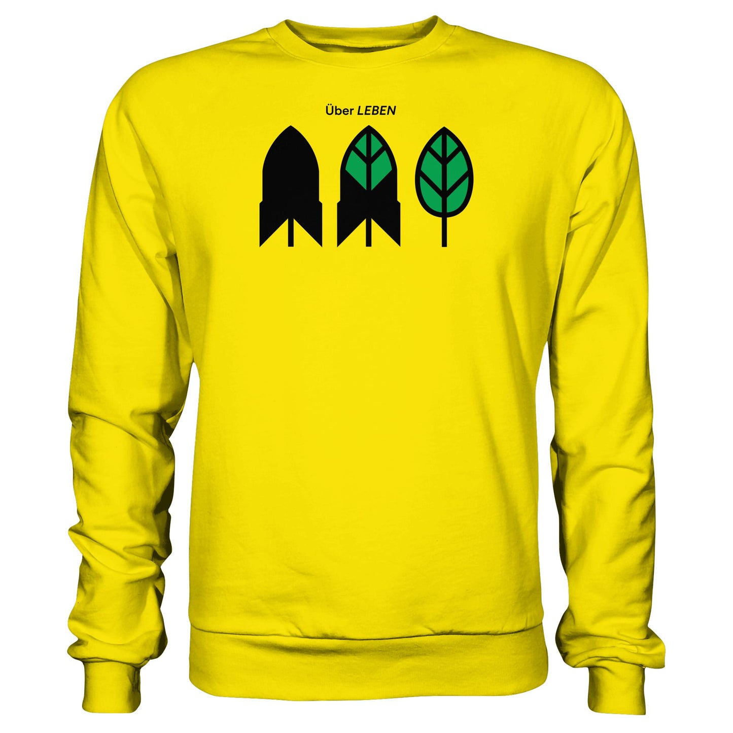 DDR Ostalgie Pullover Unisex • ÜBER LEBEN (ORIGINAL FRIEDENS-PLAKAT)