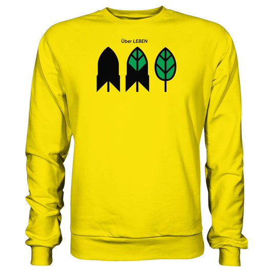 DDR Ostalgie Pullover Unisex • ÜBER LEBEN (ORIGINAL FRIEDENS-PLAKAT)