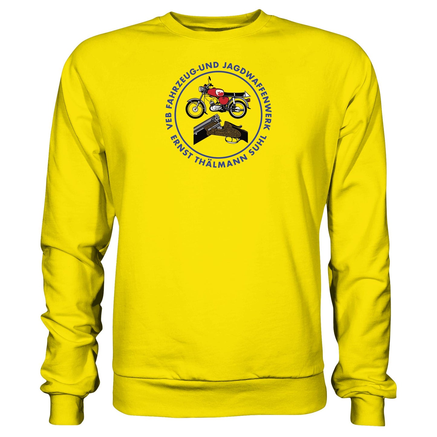 DDR Ostalgie Pullover Unisex • VEB SUHL ERNST-THÄLMANN-WERK (LOGO 1980ER)
