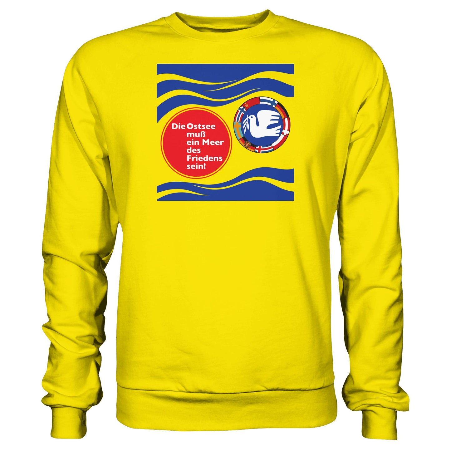 DDR Ostalgie Pullover Unisex • DIE OSTSEE MUSS EIN MEER DES FRIEDENS SEIN (ORIGINAL BANNER)