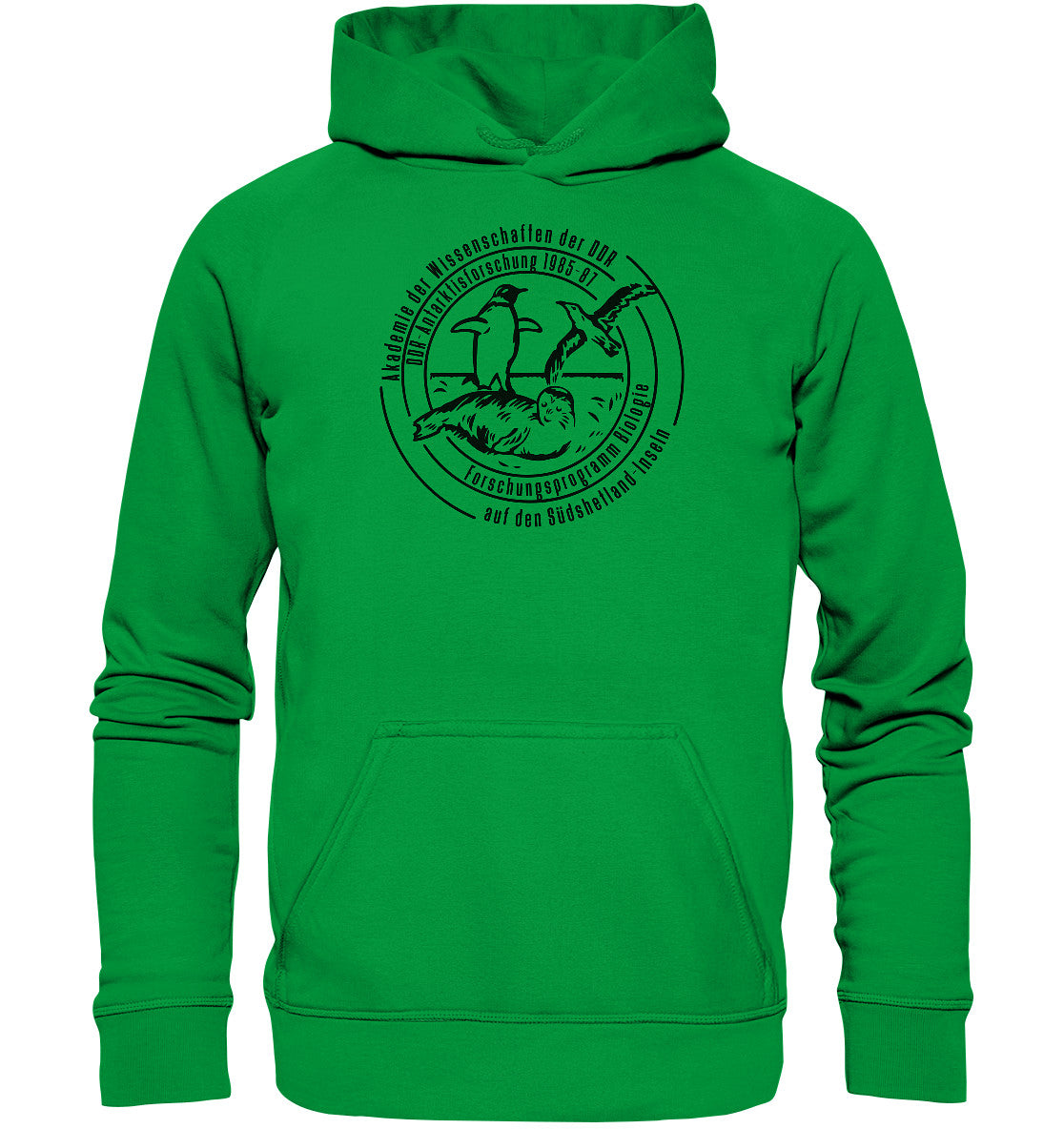 DDR Ostalgie Kapuze / Hoodie Unisex • ANTARKTISFORSCHUNG DER DDR - 1985-1987 - POSTSTEMPEL