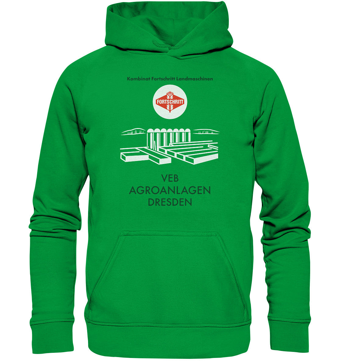 DDR Ostalgie Kapuze / Hoodie Unisex • VEB AGROANLAGEN DRESDEN