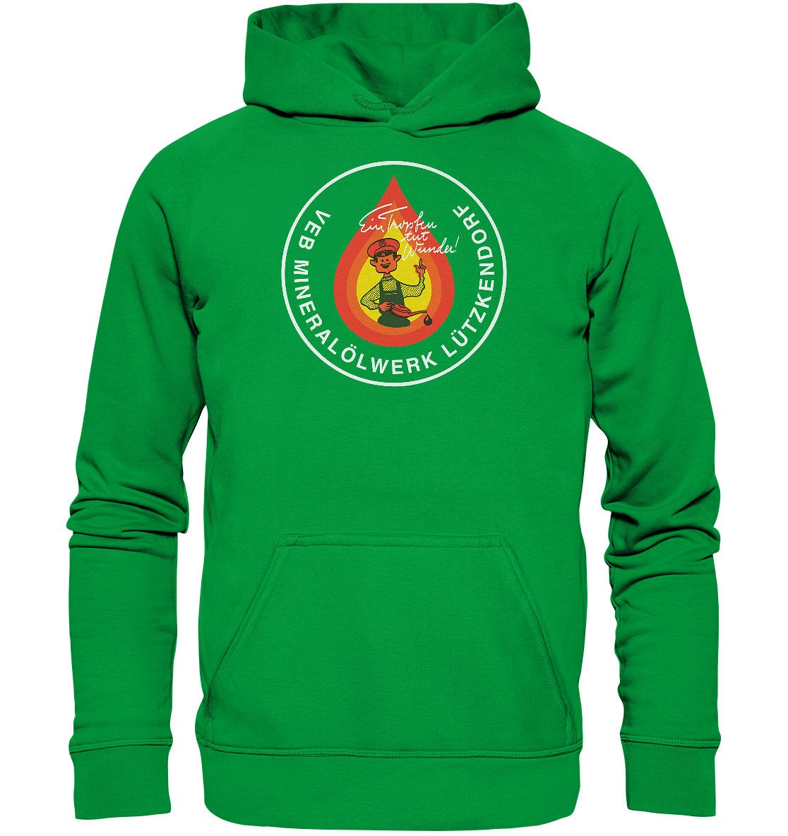 DDR Ostalgie Kapuze / Hoodie Unisex • VEB MINERALÖLWERK LÜTZKENDORF