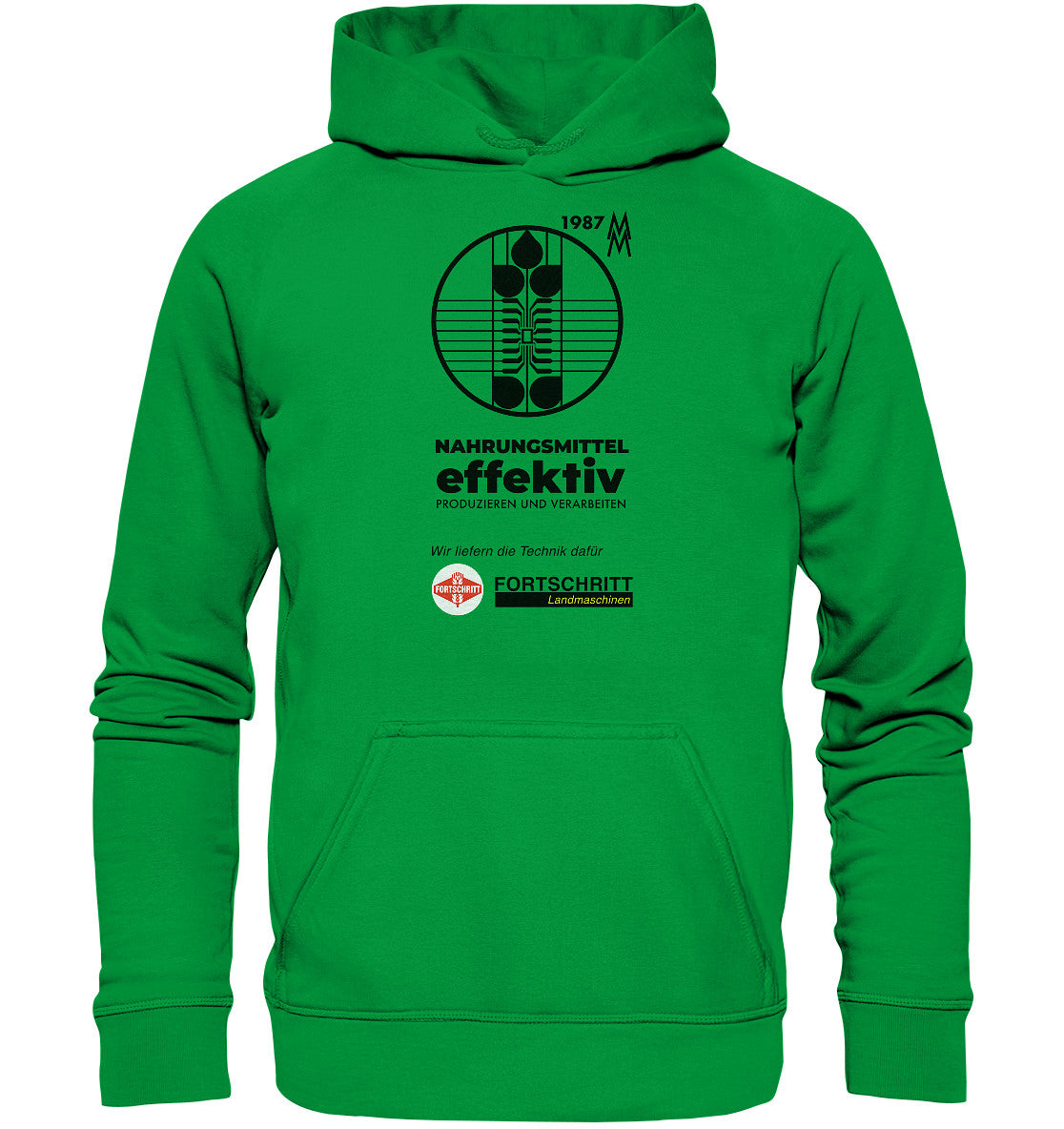 DDR Ostalgie Kapuze / Hoodie Unisex • FORTSCHRITT LANDMASCHINEN - MESSE LEIPZIG 1987