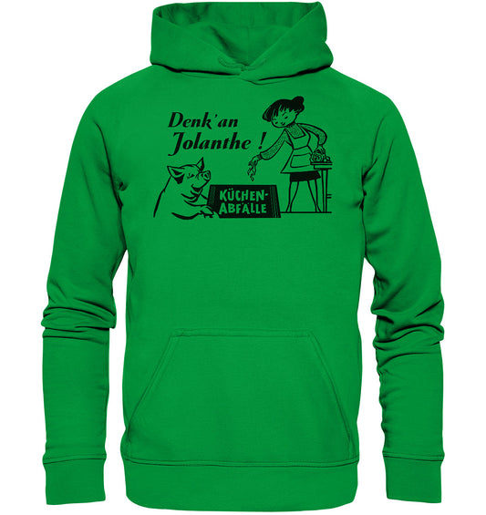 DDR Ostalgie Kapuze / Hoodie Unisex • DENK' AN JOLANTHE! KÜCHENABFÄLLE - ORIGINAL ILLUSTRATION