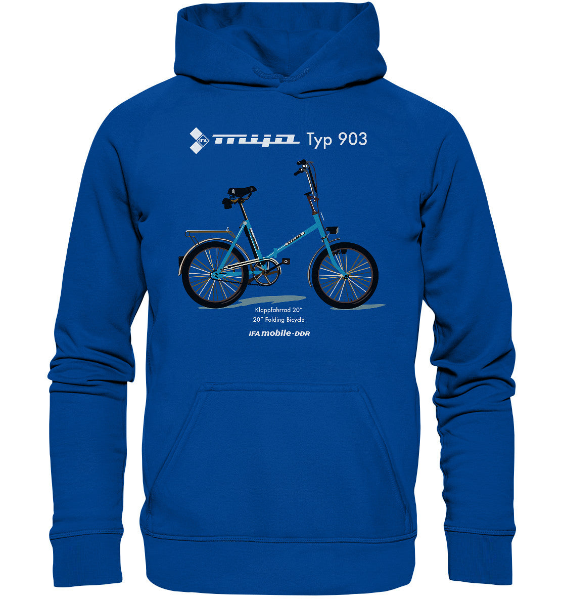 DDR Ostalgie Kapuze / Hoodie Unisex • MIFA KLAPPRAD TYP 903 - ORIGINAL WERBUNG