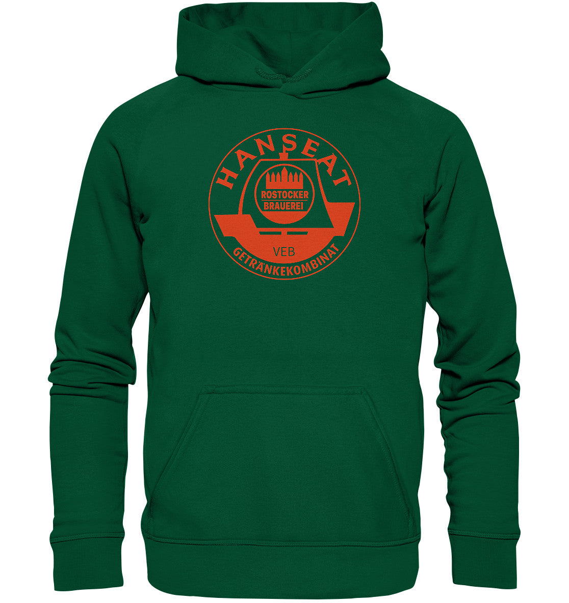 DDR Ostalgie Kapuze / Hoodie Unisex • HANSEAT ROSTOCKER BRAUEREI VEB
