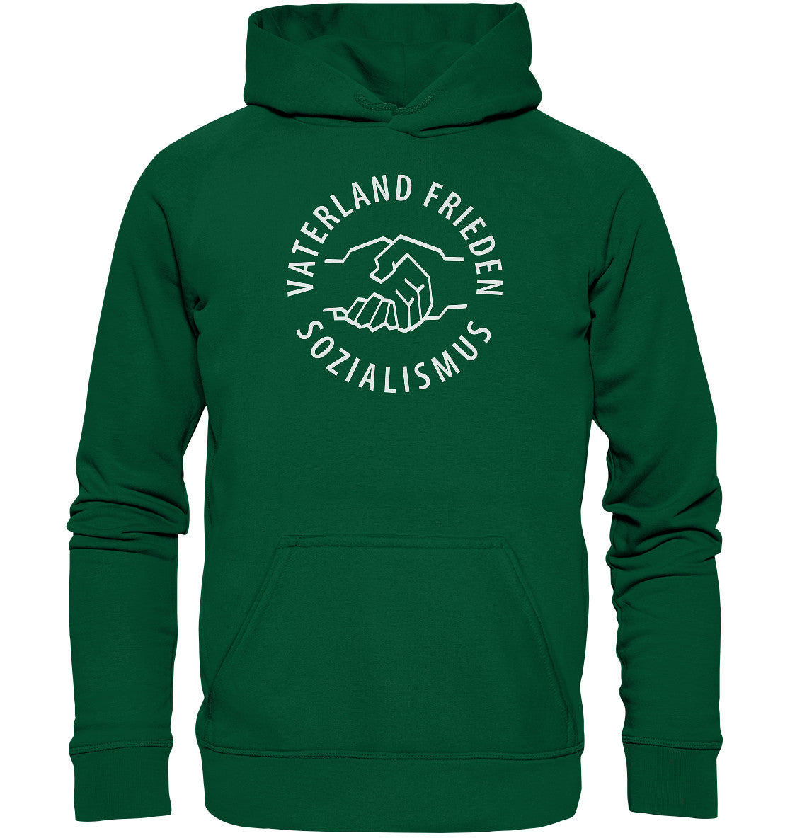DDR Ostalgie Kapuze / Hoodie Unisex • VATERLAND FRIEDEN SOZIALISMUS (DDR LOGO)