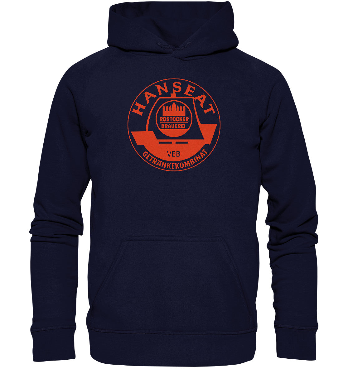 DDR Ostalgie Kapuze / Hoodie Unisex • HANSEAT ROSTOCKER BRAUEREI VEB