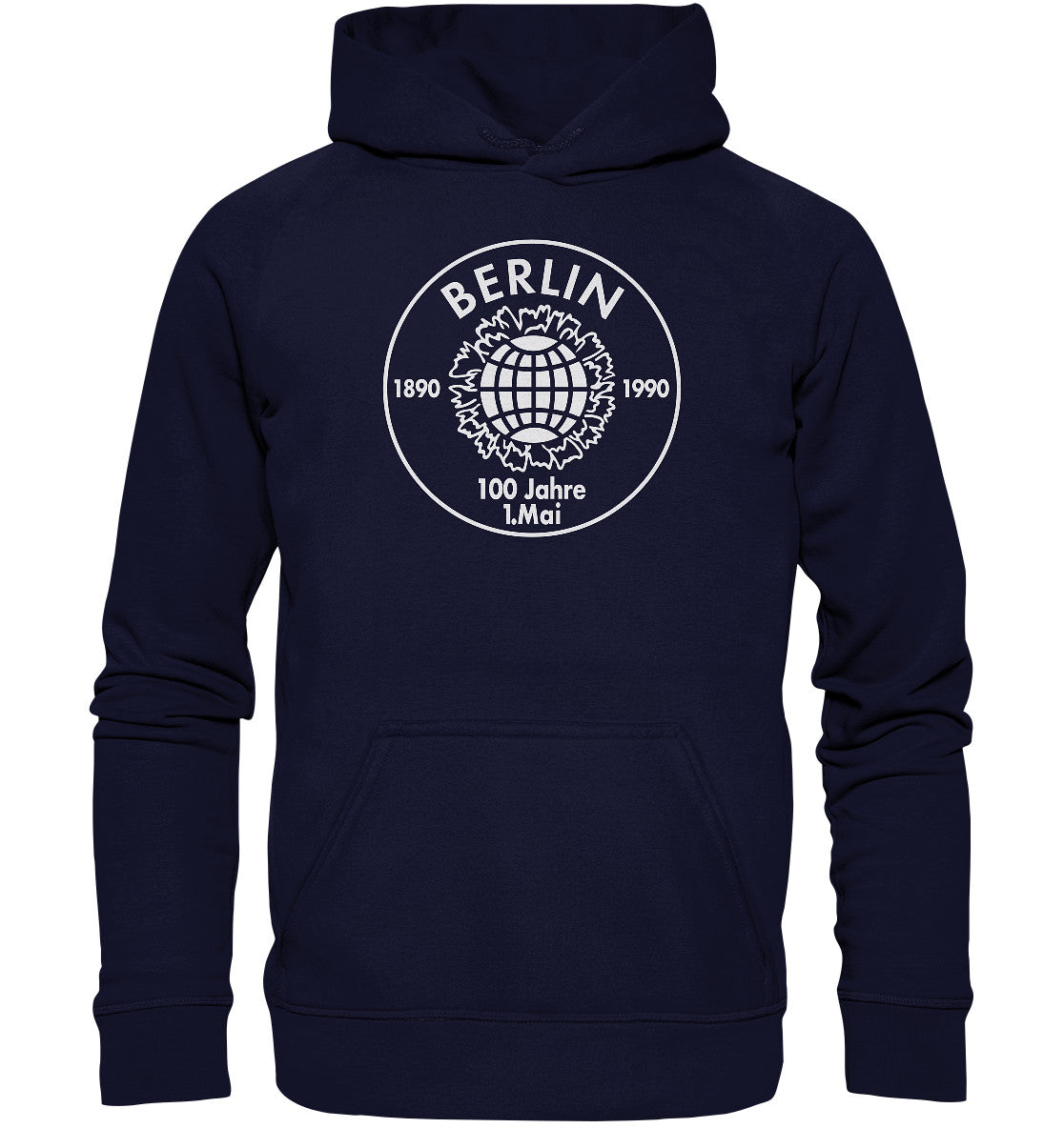 DDR Ostalgie Kapuze / Hoodie Unisex • BERLIN - 100 JAHRE 1. MAI - 1990