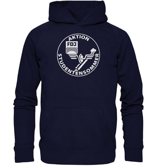 DDR Ostalgie Kapuze / Hoodie Unisex • FDJ AKTION STUDENTENSOMMER
