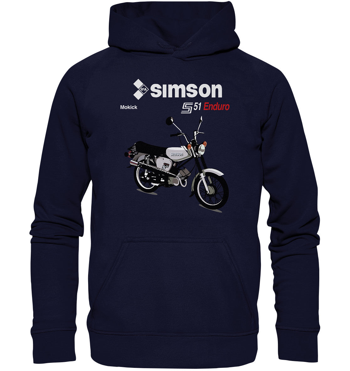 DDR Ostalgie Kapuze / Hoodie Unisex • SIMSON ENDURO - ORIGINAL PROSPEKT