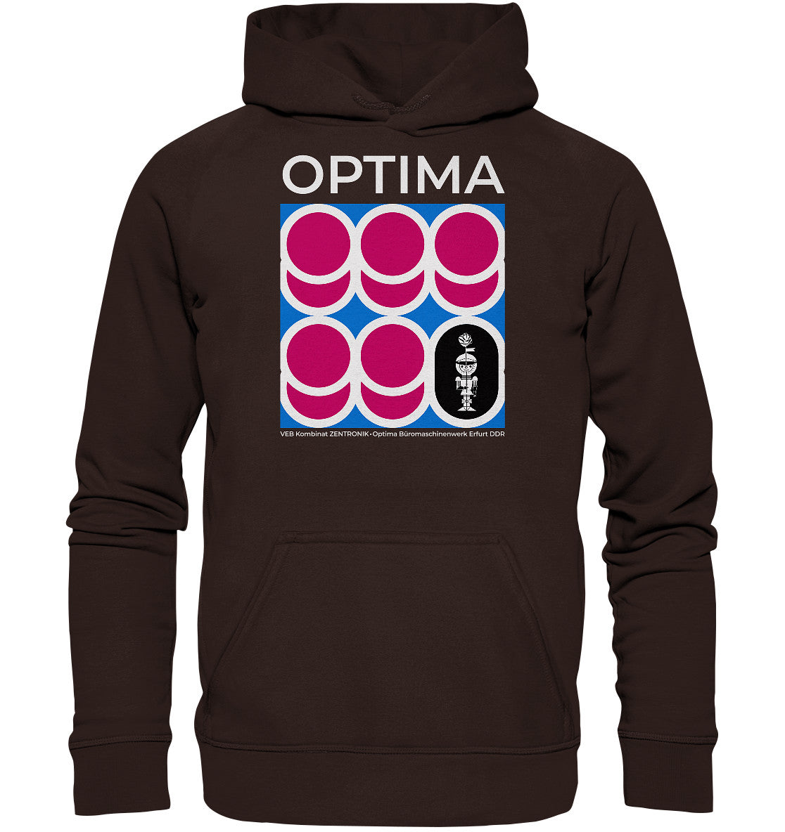 DDR Ostalgie Kapuze / Hoodie Unisex • OPTIMA KOMBINAT ZENTRONIK ERFURT