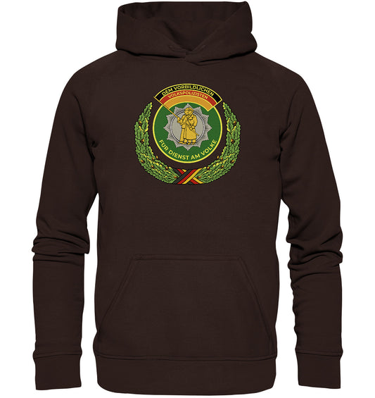 DDR Ostalgie Kapuze / Hoodie Unisex • DEM VORBILDLICHEN VOLKSPOLIZISTEN (ABZEICHEN)