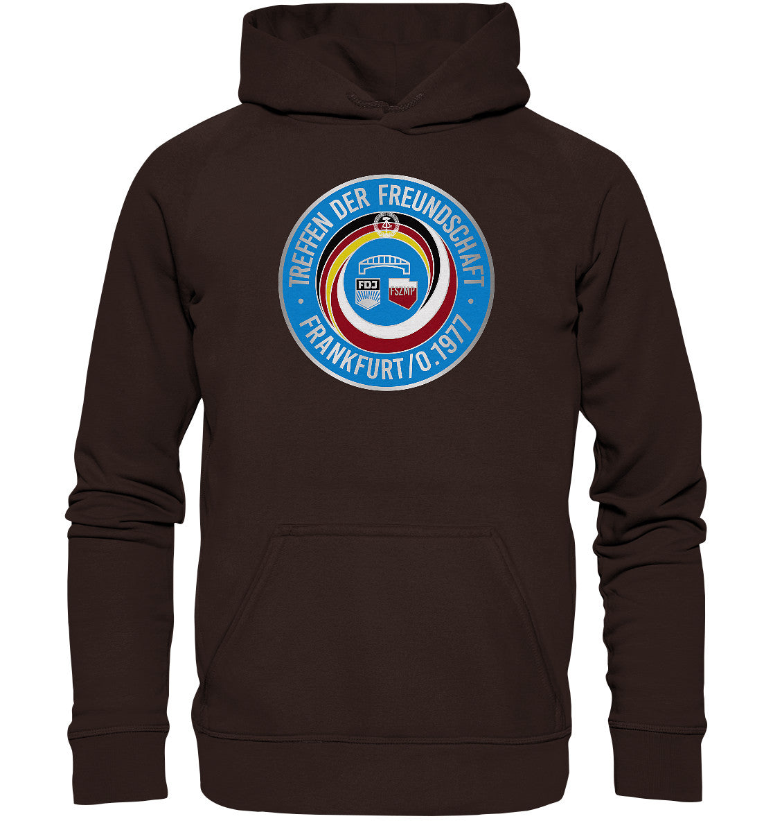 DDR Ostalgie Kapuze / Hoodie Unisex • TREFFEN DER FREUNDSCHAFT - JUGEND DER DDR & VR POLEN 1977