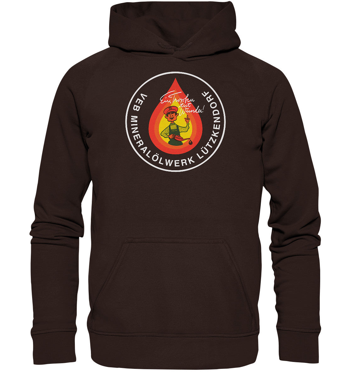 DDR Ostalgie Kapuze / Hoodie Unisex • VEB MINERALÖLWERK LÜTZKENDORF